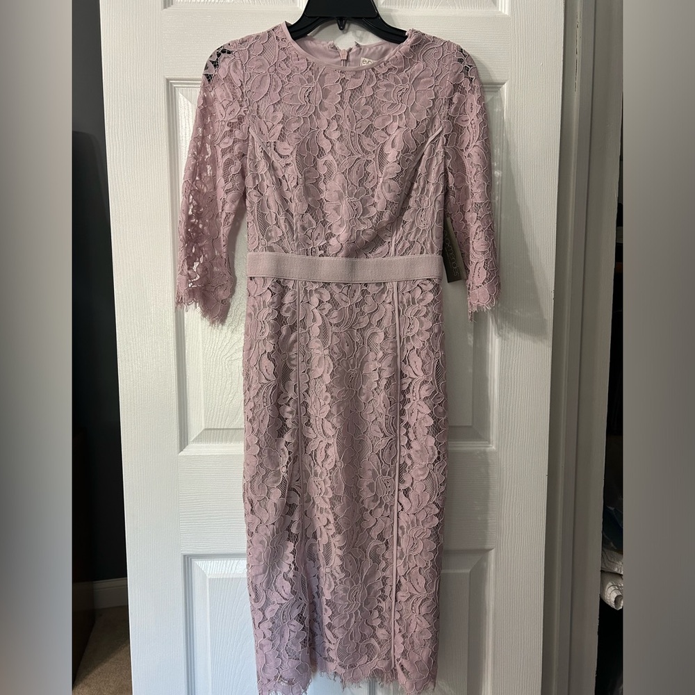 New York & Company x Eva Mendes Lace Evening Gala Midi Dress